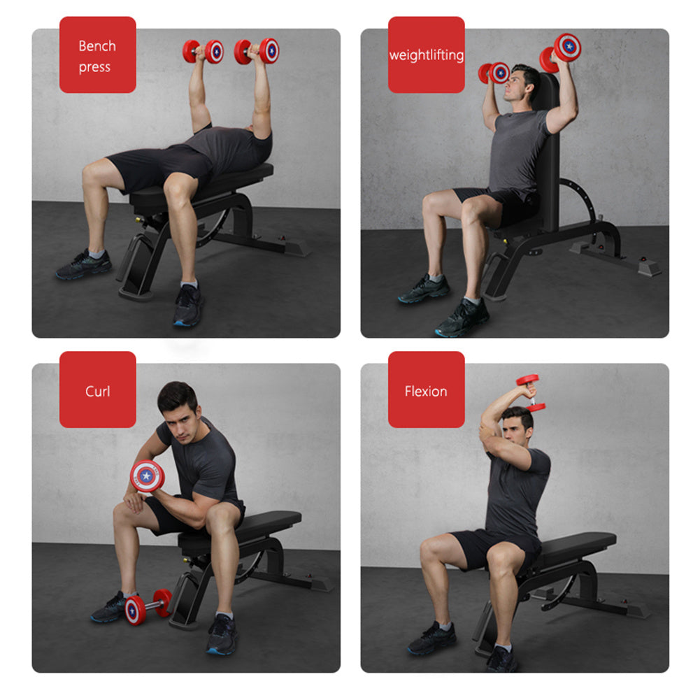 Adjustable Strength Training Bench Press Home Full Body Workout Foldable Weight Benches Gym Multi-functional Fitness Dumbbell Chair